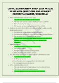 OMVIC EXAMINATION PREP 2024 ACTUAL  EXAM WITH QUESTIONS AND VERIFIED  CORRECT ANSWERS/GRADED A+