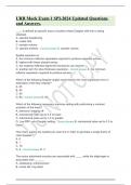 URR Mock Exam 1 SPI-2024 Updated Questions and Answers..