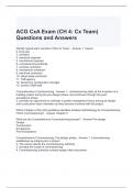 ACG CxA Exam (CH 4 Cx Team) Questions and Answers