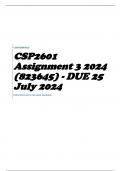 CSP2601 Assignment 3 2024 (823645) - DUE 25 July 2024