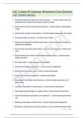 QAC Category B Landscape Maintenance Exam Questions with Verified Answers