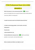 FTCE Professional Exam Q & A 2024 GRADED A