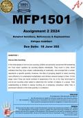 MFP1501 Assignment 2 (COMPLETE ANSWERS) 2024 - 18 June 2024