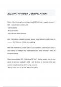 2022 PATHFINDER CERTIFICATION QUESTIONS & ANSWERS 2024 ( A+ GRADED 100% VERIFIED)