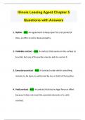 Illinois Leasing Agent Chapter 5 Questions with Answers