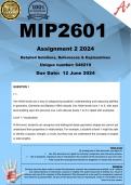 MIP2601 Assignment 2 (COMPLETE ANSWERS) 2024  - 12 June 2024