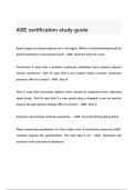 ASE certification study guide QUESTIONS & ANSWERS 2024 ( A+ GRADED 100% VERIFIED)