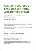 COMLEX II: STATISTICS EXAM 2024 