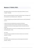 Module 2 TESOL/TEFL Questions & Answers 2024 ( A+ GRADED 100% VERIFIED)