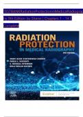 TEST BANK For Radiation Protection in Medical Radiography, 9th Edition by Sherer, Verified Chapters 1 - 14, Complete Newest Version