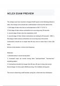 NCLEX EXAM PREVIEW QUESTIONS & ANSWERS 2024 ( A+ GRADED  100% VERIFIED)