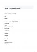 MUST know for NCLEX QUESTIONS & ANSWERS 2024 ( A+ GRADED 100% VERIFIED)