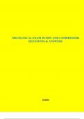 MECHANICAL EXAM PUMPS AND COMPRESSOR QUESTIONS & ANSWERS