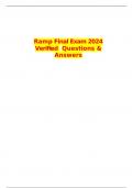 Ramp Final Exam 2024 Verified  Questions & Answers