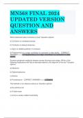 MN568 FINAL 2024 UPDATED VERSION QUESTION AND ANSWERS