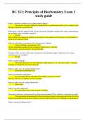 BC 351: Principles of Biochemistry Exam 2 study guide