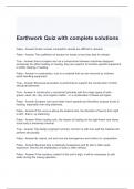 Earthwork Quiz with complete solutions