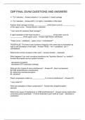 CBP FINAL EXAM QUESTIONS AND ANSWERS