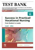 Test Bank For Success in Practical/Vocational Nursing: From Student to Leader 10th Edition 