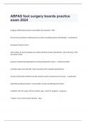 ABFAS foot surgery boards practice exam 2024