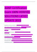 AANP board certification exam 100% VERIFIED  SOLUTIONS LATEST UPDATE 2024 