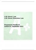 LLB (Hons) Law LLB (Hons) Business Law