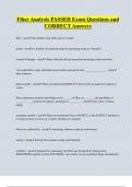 Fiber Analysis PASSED Exam Questions and  CORRECT Answers