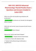 NSG 533| NSG533 Advanced Pharmacology Thyroid Practice Exam | Questions and Answers Graded A+ Latest 2024