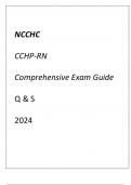 NCCHC (CCHP-RN) Proctored Comprehensive Exam Guide Q & S 2024.