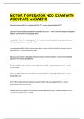  MOTOR T OPERATOR NCO EXAM WITH ACCURATE ANSWERS