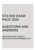 STA1502 Exam pack 2024(Questions and answers)