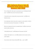 DMV California Driver's Test (36  Questions) Exam Study |Correct  Answers| 100% PASS