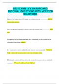 SS21CXWB - CX DASHBOARD  TUTORIAL QUESTIONS WITH VERIFIED  SOLUTIONS