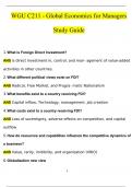 WGU C211 - Global Economics for Managers Study Guide Actual Exam with Questions and Answers (2024 / 2025) 100% Guarantee Pass