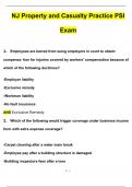 NJ Casualty Producer BUNDLED NJ Property, Casualty, and Auto Licensing Exam  NJ Property and Casualty Practice PSI Exam  NJ Property Casualty Insurance Exam  Casualty Producer NJ-  Actual Exam with Questions and Answers (2024 / 2025) 100% Guarantee 