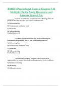 BMGT (Psychology) Exam 2 Chapter 7-12  Multiple Choice Study Questions and  Answers Graded A+.