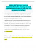 NSCA- CSPS Rationale and Considerations for Training Special Populations Chapter 1 Questions and  Answers 100% Pass