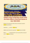 MPOETC State Certification Study Guide (PA Police Officer's Final Test) Quizzes & Ans/ 2024-2025.