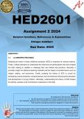 HED2601 Assignment 2 (COMPLETE ANSWERS) 2024 