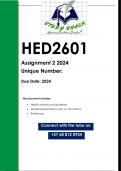 HED2601 Assignment 2 (QUALITY ANSWERS) 2024