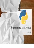 This program covers the entire thing you need to know about Python from basics to advance.