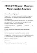 NURS 6700 Exam 1 Questions With Complete Solutions