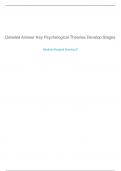 DETAILED ANSWER-KEY-TO-Psychological Theories Develop Stages med surg III Exam QUESTIONS AND ANSWERS WITH RATIONALE  AGRADE