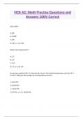 HESI A2 Math  Bundled Exams with Complete Solutions 