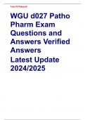 WGU D027 Exam 2024/2025 Complete Solution Package