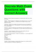 Discrete Math Exam Questions with Correct Answers 