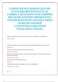 COSMETOLOGY HAWAII LICENSE EXAM 2024-2025 WITH ACTUAL  CORRECT QUESTIONS AND VERIFIED  DETAILED ANSWERS |FREQUENTLY  TESTED QUESTIONS AND SOLUTIONS  |ALREADY GRADED  A+|NEWEST|GUARANTEED  PASS|LATEST UPDATE