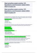 Hesi practice exam evolve 131 Questions and Answers latest 2023-2024 Graded A+