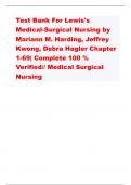 Test Bank For Lewis's Medical-Surgical Nursing by Mariann M. Harding, Jeffrey Kwong, Debra Hagler Chapter 1-69| Complete 100 % Verified// Medical Surgical Nursing                                What is hypermetropia? - ANSWER-long sitedness, whereby li