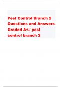 Pest Control Branch 2 Questions and Answers Graded A+// pest control branch 2 